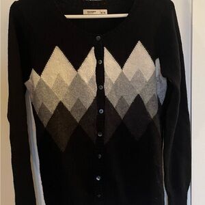 Old Navy Women's Black and Gray Cardigan